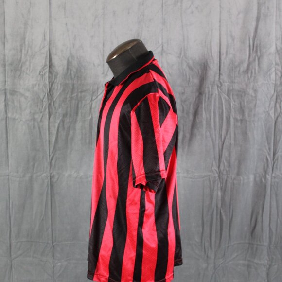 Vintage Puma Soccer Jersey - Red and Black Pinstripe Number 7 - Men's Medium - Picture 4 of 9